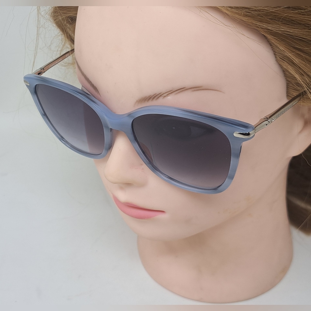 Longchamp Women's Sunglasses Marble Blue Gradient Square LO660S 421 54-17-140 - Picture 7 of 16